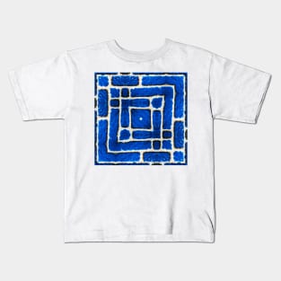 A-MAZEing BLUE BRİCK WALL Kids T-Shirt